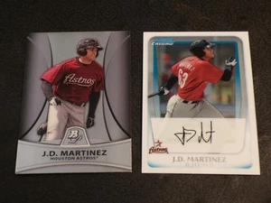 2010-2011 Bowman Platinum-Chrome lot of 2 JD MARTINEZ RCs Rookie! ASTROS! - Picture 1 of 1