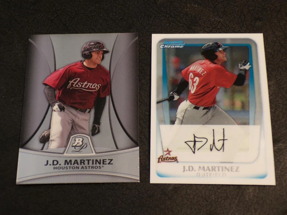 2010-2011 Bowman Platinum-Chrome lot of 2 JD MARTINEZ RCs Rookie! ASTROS! - Image 1 of 1