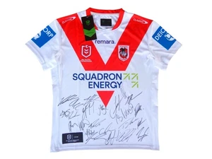 Signed 2025 St George Dragons NRL Rugby League Home Football Jersey - Proof COA - Picture 1 of 13