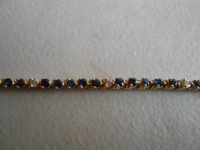 BEAUTIFUL SAPPHIRE & DIAMOND BRACELET 14 KT - Image 1 of 3