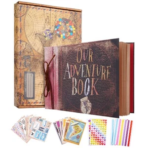 80 Pages Photo Album Scrapbook Our Adventure Book DIY Memory Anniversary Gift UK - Picture 1 of 12