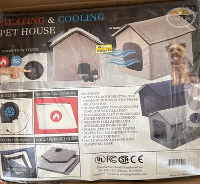 Casa plegable inteligente para perros Pet Life Hush Puppy calefacción y refrigeración electrónica para cachorros Foto 1 de 2