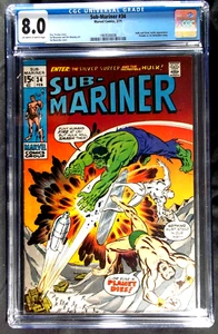 Sub Mariner #34 CGC 8.0 Prelude to 1st Defenders Vintage Marvel comics  1971 - Picture 1 of 3