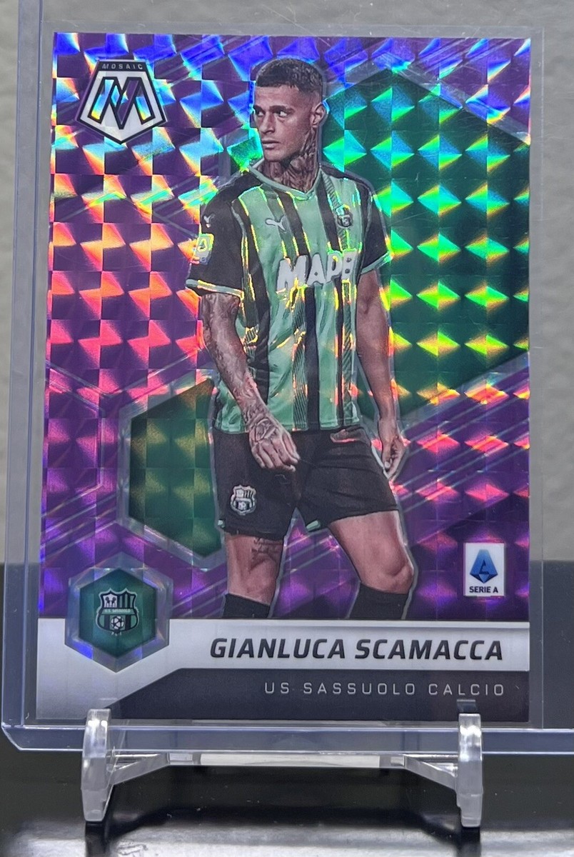 2021-22 Panini Mosaic Serie A Gianluca Scamacca #107 for 2021-22 Panini Mosaic Serie A Gianluca Scamacca #107 for