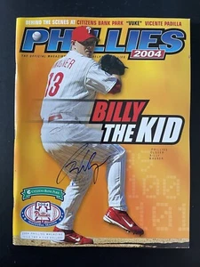 Billy Wagner 2004 Phillies Signed Baseball Program Scorecard Autograph - Picture 1 of 1
