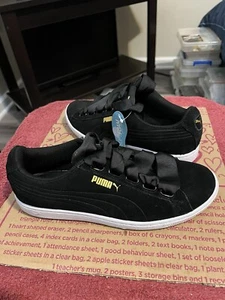 Sneakers donna Puma taglia 5,5 nere con suola bianca stringhe scarpe morbide in schiuma grassa - Foto 1 di 5