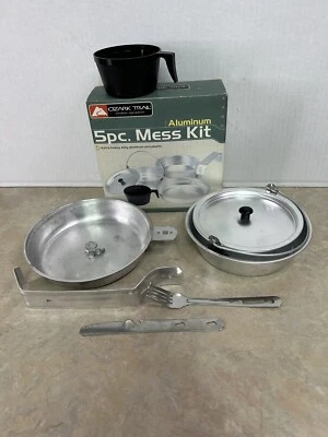Алюминиевый набор для кемпинга походов на открытом воздухе Ozark Trail 5 шт. сверхпрочный с вилкой для ножа - Изображение 1 из 4