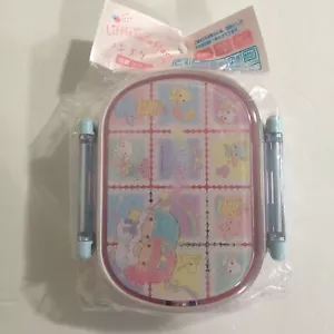 Caja de almuerzo Sanrio Little Twin Stars 2017 diseño de panqueques arco iris - Imagen 1 de 5