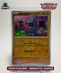 Nosepass 107/197 Reverse Holo Pokemon TCG: Obsidian Flames MINT SHIPPED TODAY - Picture 1 of 2