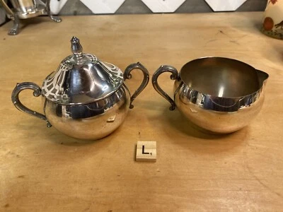 Crema y azucarero vintage Oneida plateados Foto 1 de 3