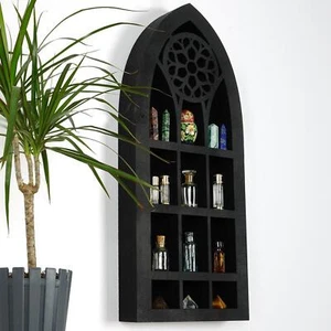 Collectibles Shelf Wooden Shelf for Gothic Room Decoration - Picture 1 of 10