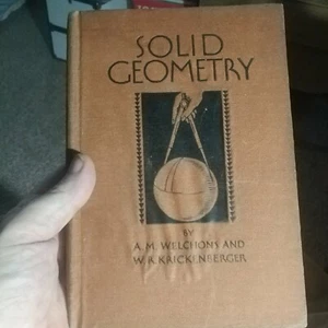 Solid Geometry-HC-A.M. Welchons/W.R. Krickenberger-1933-1st print - Imagen 1 de 10