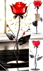 ROMANTIC!,,,RUBY ROSE LOVE VOTIVE CANDLE HOLDER ** NIB - Picture 1 of 12