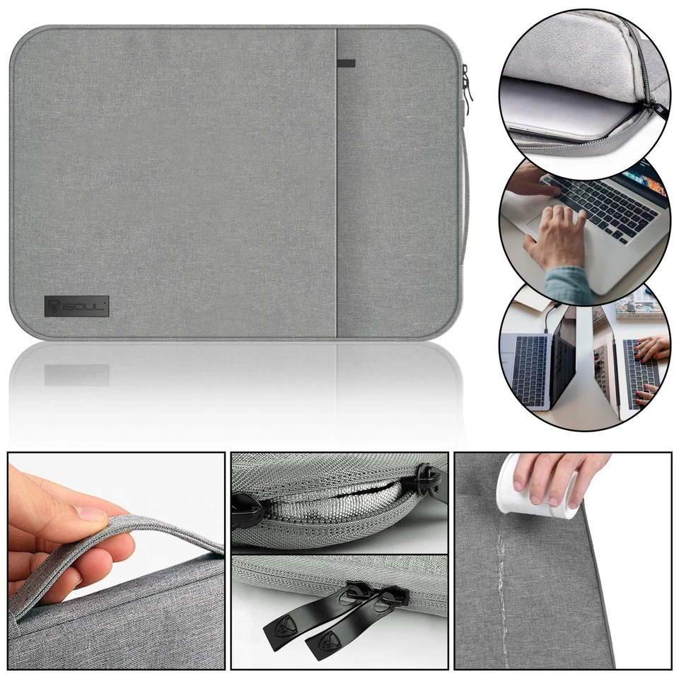 Laptop Case Sleeve Bag For 13 14 15.6" Macbook Lenovo Microsoft HP DELL Cover - Image 1 of 4