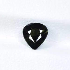 0,94 ct MOZAMBIQUE NEGRO AZABACHE VERDE OSCURO/TURMALINA NATURAL - Like Heart Video - Imagen 1 de 2