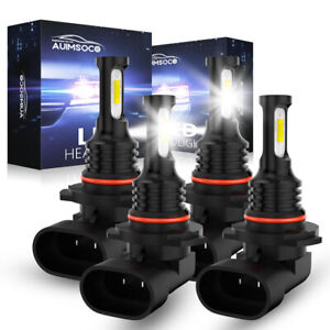For Ford Crown Victoria 1992-1997 LED Headlight 4 Bulbs High/Low Beam Cool White