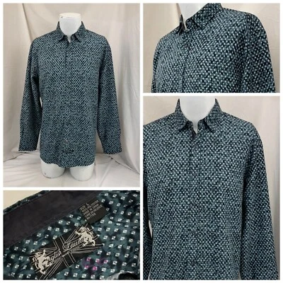 English Laundry Shirt L Green Long Sleeve Button-up 100% Polyester YGI V1-316 - Image 1 of 4