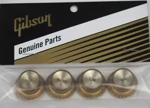 Juego de perillas de sombrero reflector dorado GIBSON® inserción dorada / Les Paul genuino "REAL" - Imagen 1 de 5