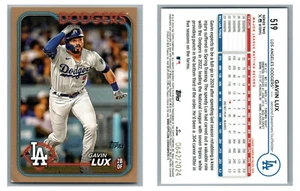 2024 TOPPS GOLD 642/2024 BORDER 519 GAVIN LUX DODGERS - Picture 1 of 1