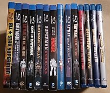 DC Universe Animated 14 Movie Blu-ray LOT DCU Most w/Slipcovers Batman Superman