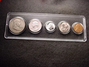 1949-D DENVER 5 COIN MINT SET GREAT 90% SILVER COINS-BU DIME & NICKEL!!    #5 - Picture 1 of 7