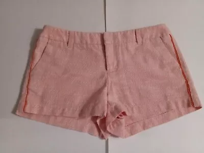 Merona Womens Orange & White Abstract Chino Shorts Sz 4 - Image 1 of 4