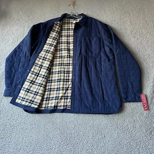 NEW Merona Jacket Mens Extra Large Blue Blanket Lined Double Pocket Winter - Picture 1 of 12