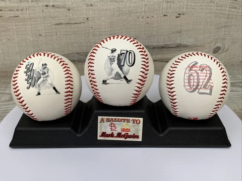 Salute Mark McGwire 1998 ST LOUIS CARDINALS McDonalds Baseball 3 BALL SET Cover