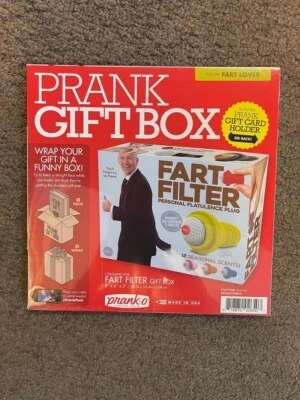 PRANK-O FUNNY JOKE PRANK GAG GIFT GIFT BOX 8"x6"x2" - FART FILTER