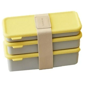 Lock n Lock Lunch Box Set 3 Layers Starter Pack Dosilock with Spoon Chopsticks - Picture 1 of 4