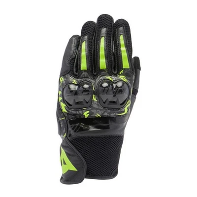Mig 3 Unisex Leather Gloves - Black/Anthracite/Yellow Fluo - XL 201815934-P18-XL - Image 1 of 4