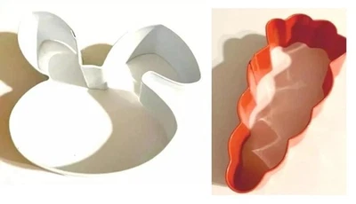 2 CORTADORES DE GALLETAS CONEJITO Y ZANAHORIA Wilton Pascua tamaño estándar metal con receta Foto 1 de 3
