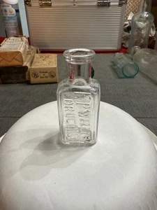 F. P. WELLER DRUGGIST MEDICINE BOTTLE - Picture 1 of 4
