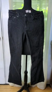 Women's Levi Strauss Signature Boot Cut Black Jeans Misses 16 Long - Picture 1 of 9