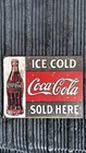 Vintage Retro Coca-Cola ‘Sold Here’  Bottle Metal Tin Sign/Blechschild, USA