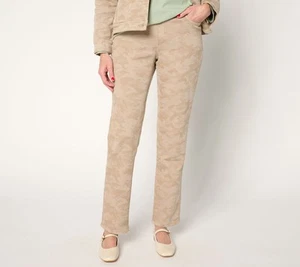 Denim & Co. Regular Comfy Knit Straight Leg Pull-On Jeans Camo Print XL New - Picture 1 of 1