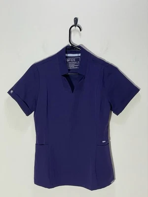 Blusa Médica Figs Inala Talla XS Púrpura Po#3849 W22SW1036 Bolsillos Laterales Foto 1 de 4