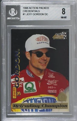 1996 Pinnacle Action Packed Jeff Gordon #1 BGS 8 HOF - Image 1 of 2