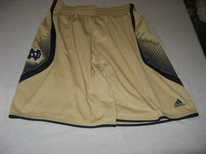 Mens Adidas Notre Dame Fighting Irish Yellow & Blue Athletic Shorts Size L - Picture 1 of 4