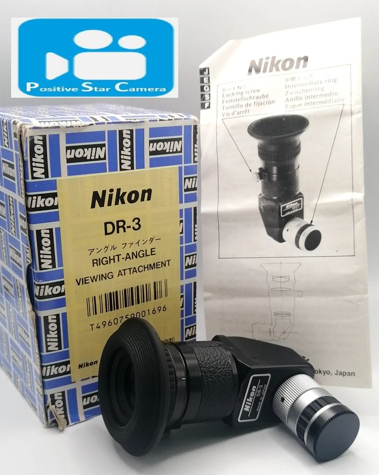 🎦VIDEO👀✨Top MINT✨ Nikon Angle Finder DR-3 For F 35mm Film Camera SLR JAPAN - Image 1 of 4