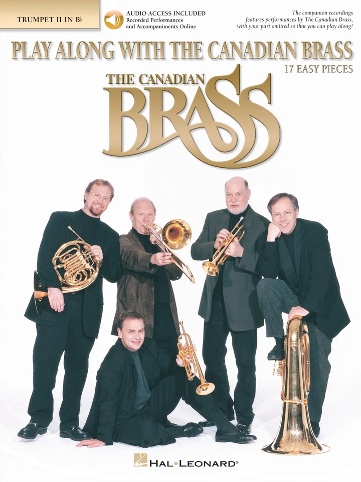 Play Along Canadian Brass Trumpet 2 in Bb Easy Classical Sheet Music Book Audio - Image 1 of 1
