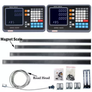 2/3 Axis LED Digital Readout DRO 100-6000mm Magnet Linear Scale Read Head Mill - Picture 1 of 66