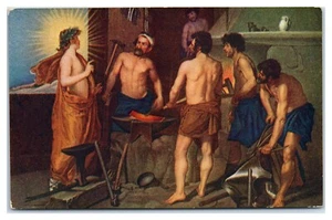 Schmiede des Vulkans Gemälde von Diego Rodriguez Velasquez Madrid Postkarte - Bild 1 von 2