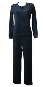 EMPORIO ARMANI women's tracksuit leisure chenille trousers with pockets crewneck - Imagen 1 de 5