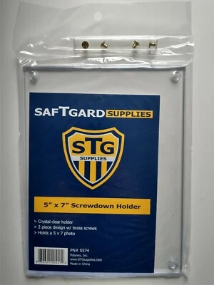 SafTgard 1/4" Thick 5x7  4 screw Screwdown Card Protector New NIP - Image 1 of 2