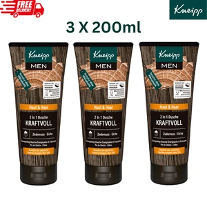 Kneipp Kraftvoll Herren Duschgel 3x 200ml Shower Gel für Körper Haar Neu - Bild 1 von 1