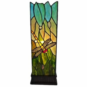 HomeRoots Table Lamps 24" Integrated LED W/Brown Glass Shade in Dark Brown - Picture 1 of 4