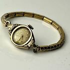 Schwob Swiss Made Watch Mechanical Mvmt 17 Jewels 18mm Gold Tone Womens Vintage