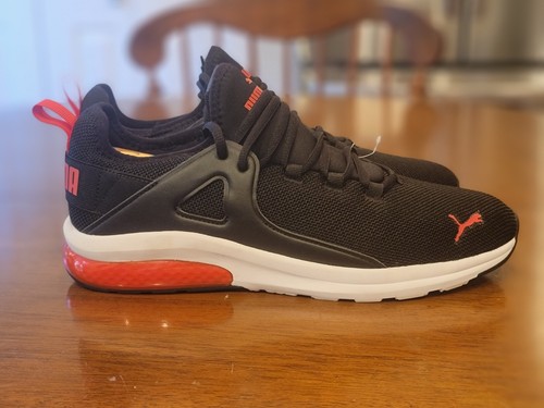 Taglia 10 PUMA Electron 2.0 nero basso rosso nuovo di zecca