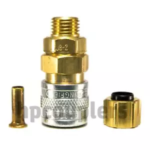 1/8" Body X 1/4" O.D Plastic Tubing Miniature Air Hose Fittings Small Coupler - Picture 1 of 3